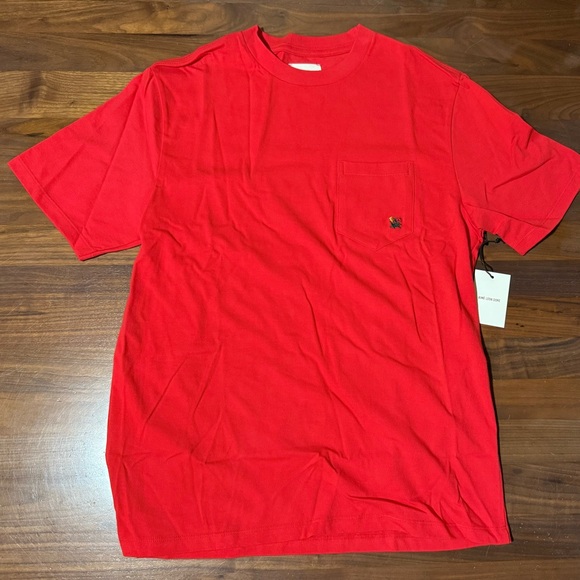 Aime Leon Dore ALD Crest Pocket Tee in True Red Men’s Size Medium Cotton T-Shirt - Picture 1 of 8